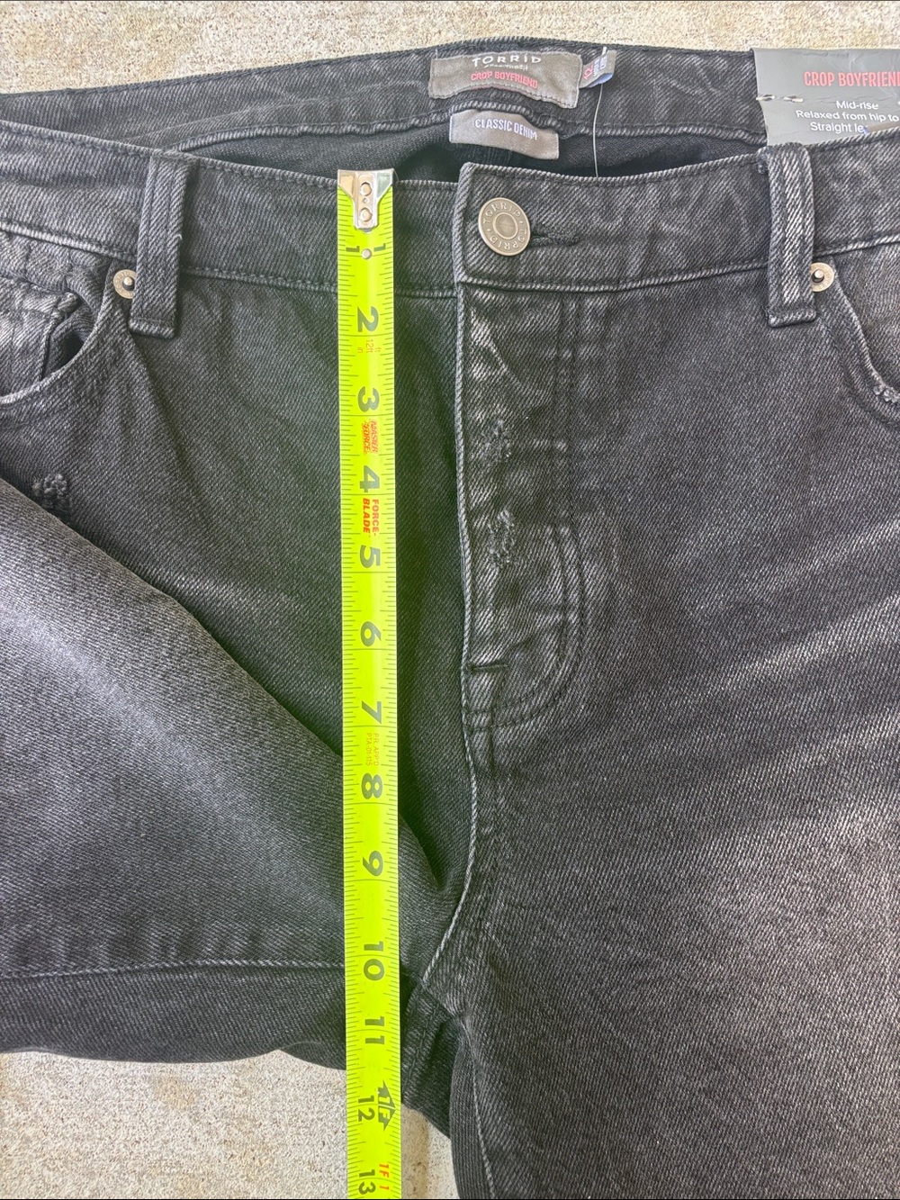 torrid Black Washed Boyfriend Jeans with Distressed Detail - Picture 11 of 15